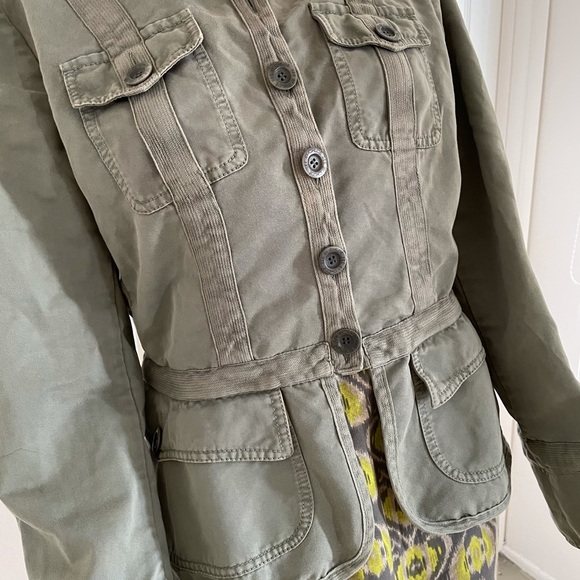 See By Chloe Paris Olive Green Cargo Utility Jacket 32 - Picture 5 of 16